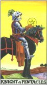 Cavaler de Pentagrame - Knight of Pentagrams in Tarot