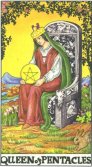 Regina de Pentagrame - Queen of Pentagrams in Tarot